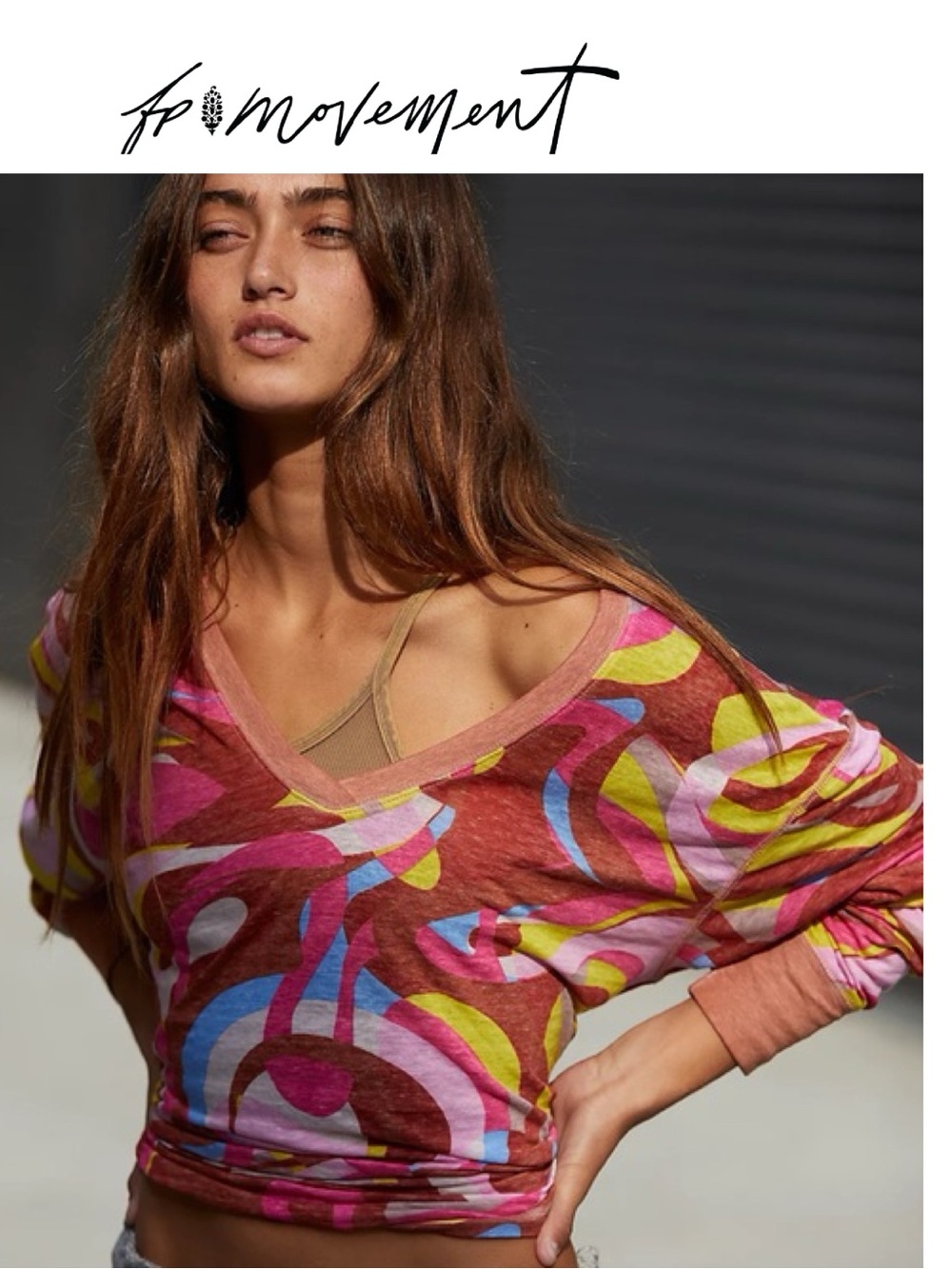 Fp Movement Keep Rolling burn out multi-color top